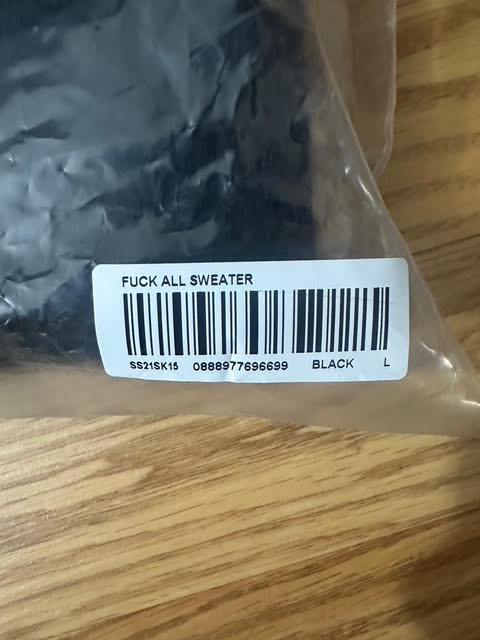 Supreme Fuck All Sweater