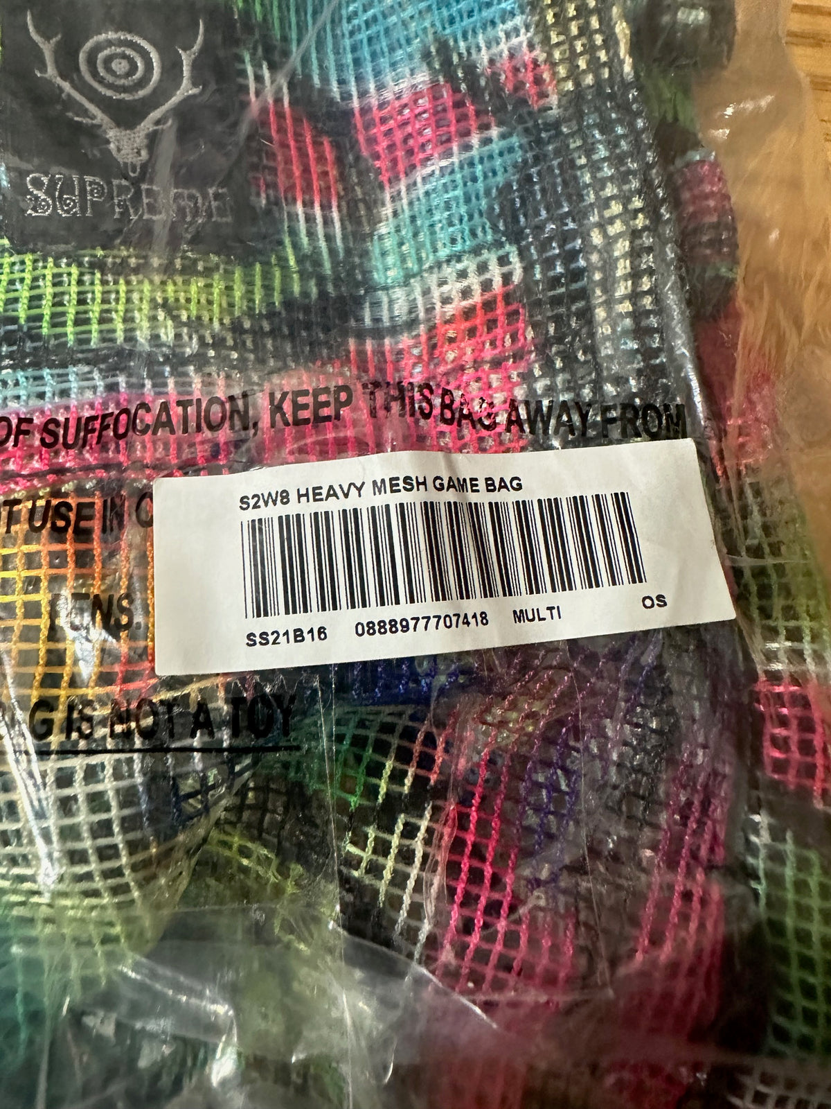 Supreme SOUTH2 WEST8 Heavy mesh game bag