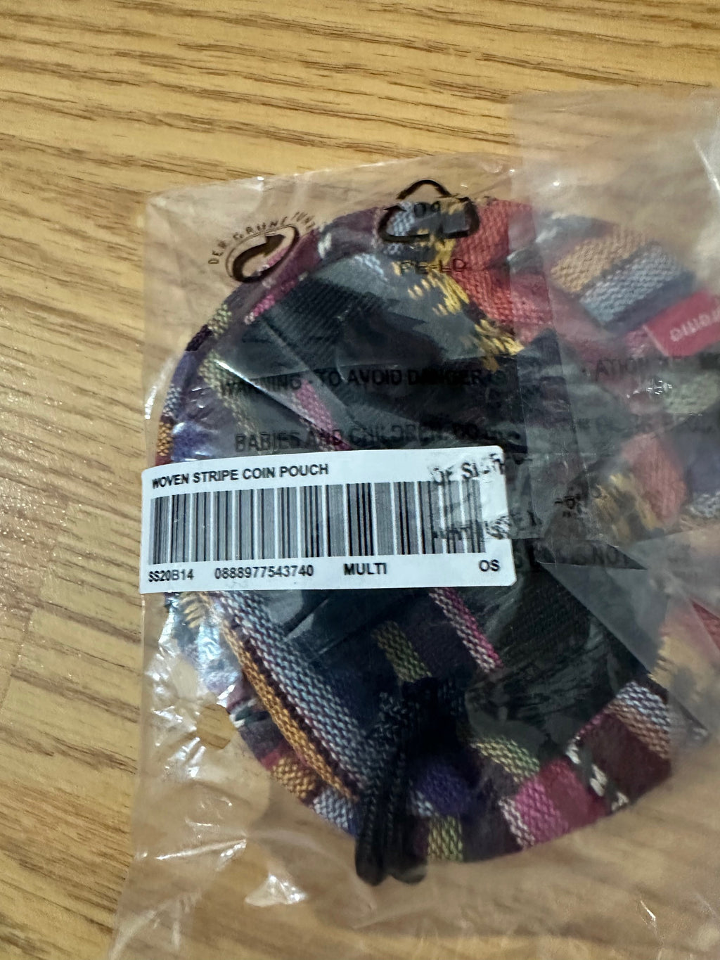 Supreme Woven Stripe Coin Pouch