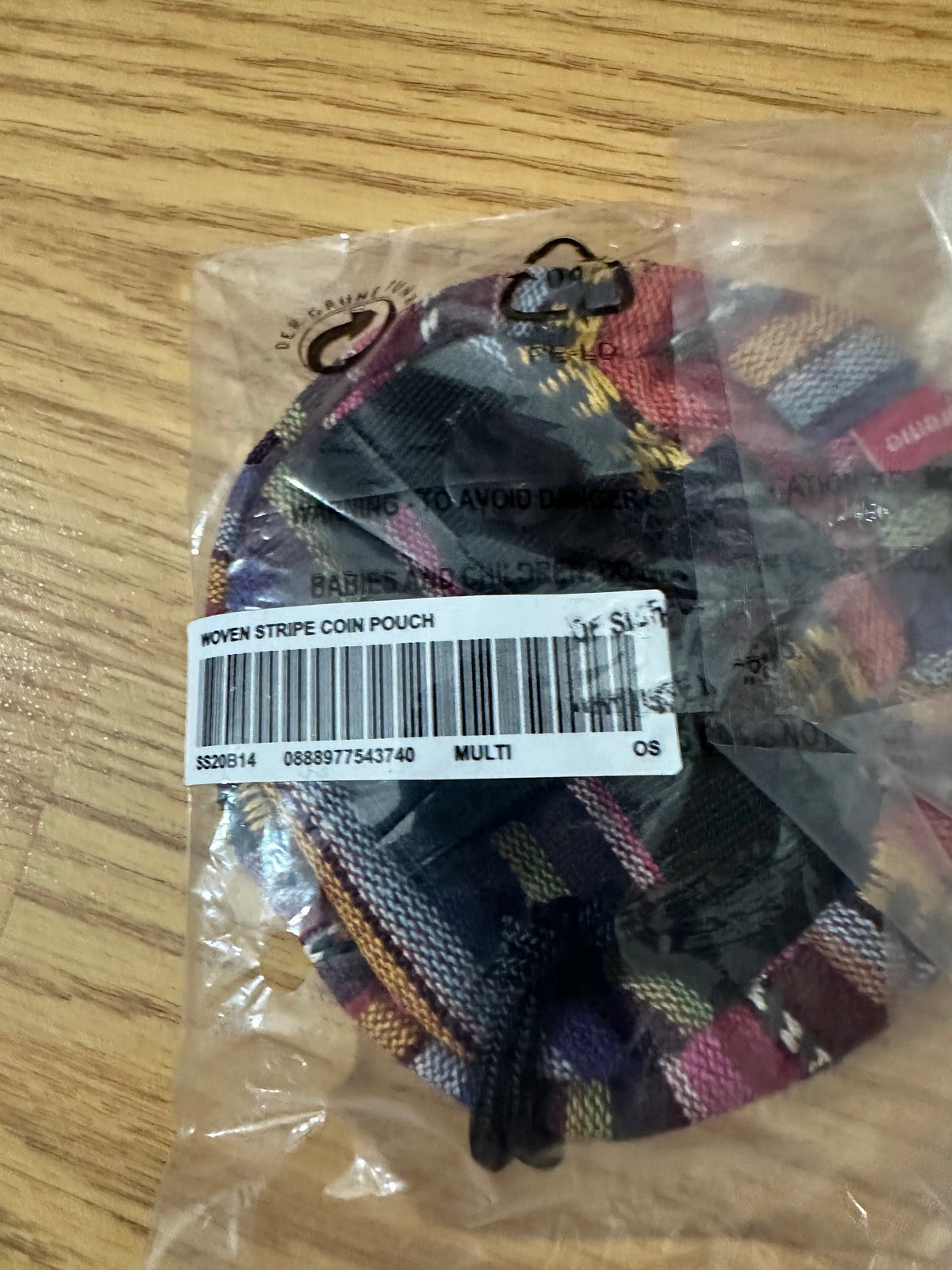 Supreme Woven Stripe Coin Pouch