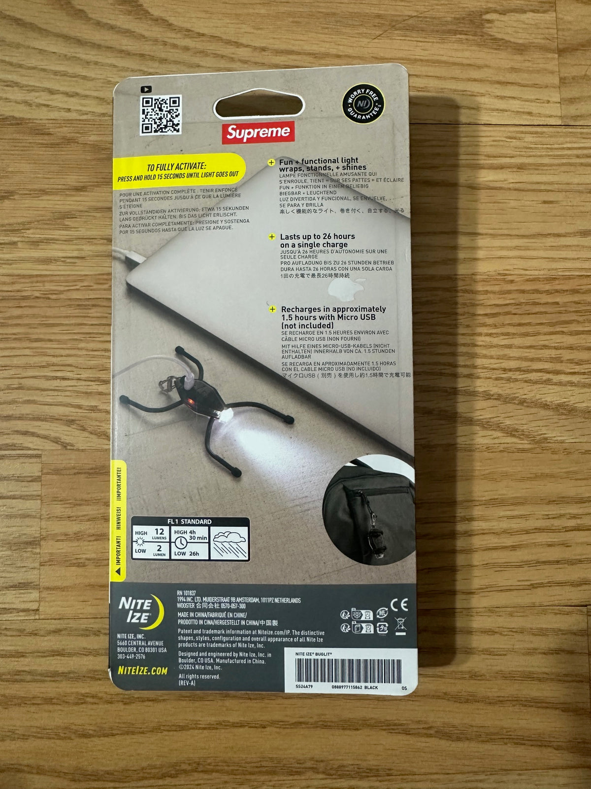 Supreme BugLit Rechargeable Flashlight