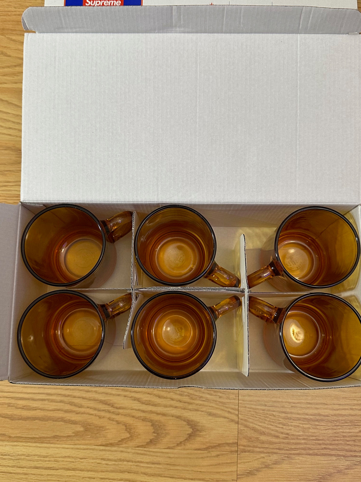 Supreme Duralex Glass Mugs, Set of 6