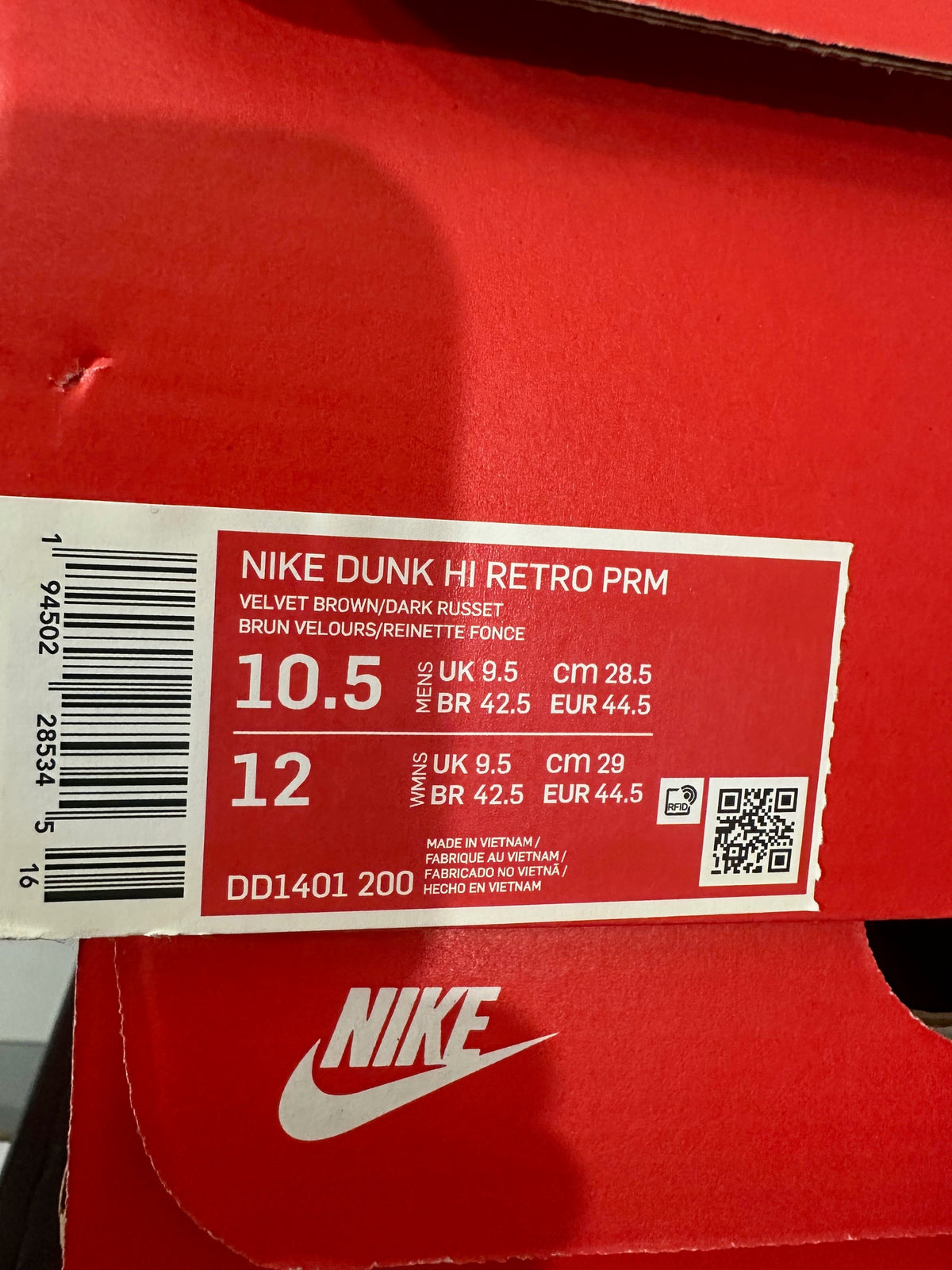 Nike Dunk Hi Retro PRM